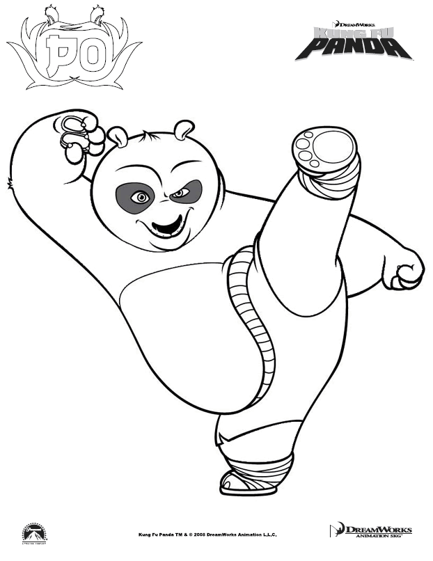 Plansa de colorat cu Panda 12 4